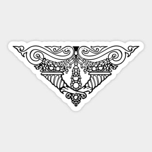 Art Deco Lines Ornament Sticker